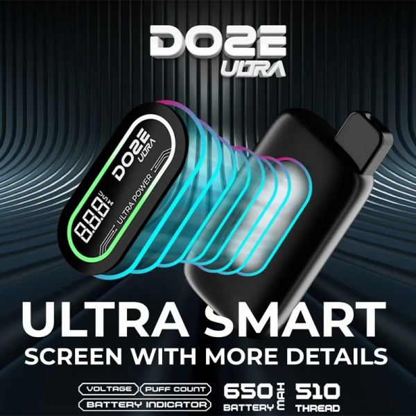 DOZE ULTRA 510 THREAD 650mAh BATTERY 10CT/DISPLAY