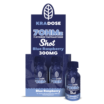 KRADOSE 7OMHZ 7-HYDROXY KRATOM SHOTS 300MG/15ML/12CT/DISPLAY