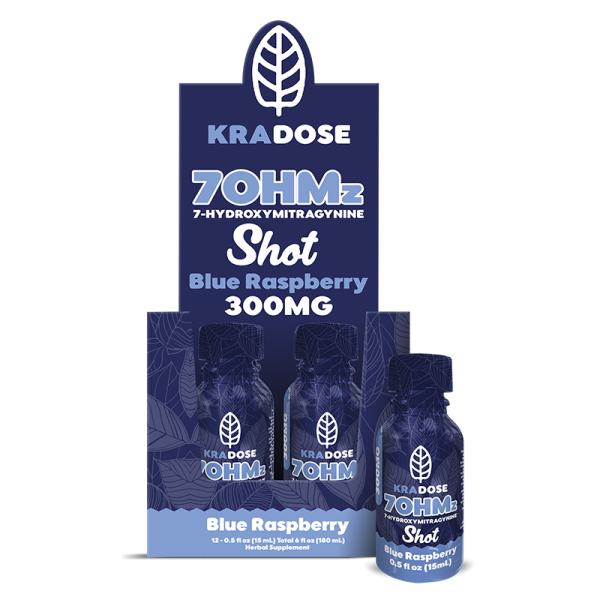 KRADOSE 7OMHZ 7-HYDROXY KRATOM SHOTS 300MG/15ML/12CT/DISPLAY