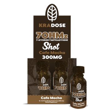 KRADOSE 7OMHZ 7-HYDROXY KRATOM SHOTS 300MG/15ML/12CT/DISPLAY