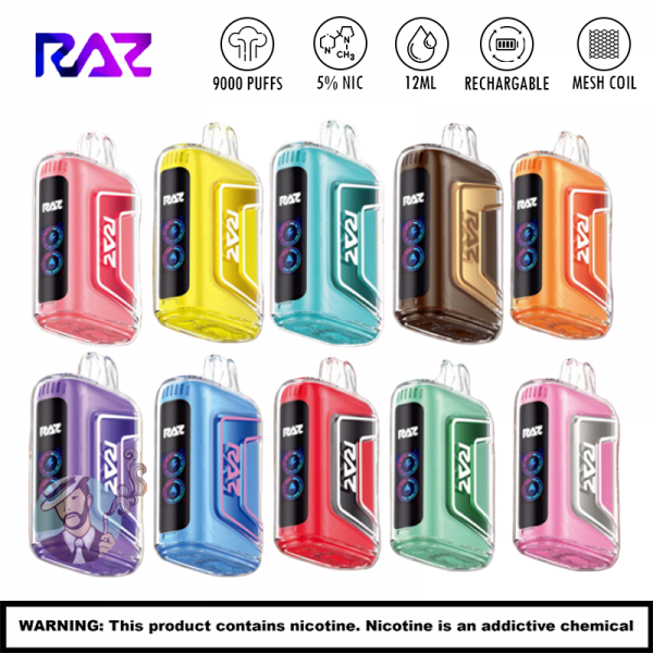 RAZ TN9000 DISPOSABLE VAPE 5CT/DISPLAY