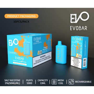 EVO BAR ET5000 SLUSHIE EDITION DISPOSABLE VAPE 10CT/DISPLAY - AK WHOLESALE EXCLUSIVE (CL)