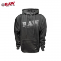 RAW LOGO BLACK HOODIE