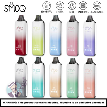 SMOQ 6500 PUFFS DISPOSABLE VAPE 5CT/DISPLAY (CL)