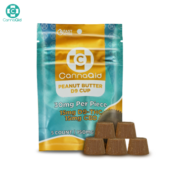 CANNAAID D9 THC PEANUT BUTTER CUPS 30MG/5CT/PK