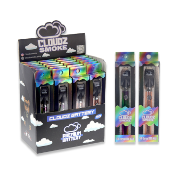 CLOUDZ SMOKE 510 THREAD 900mAH BATTERY 24CT/DISPLAY - ROSE GOLD AND RAINBOW