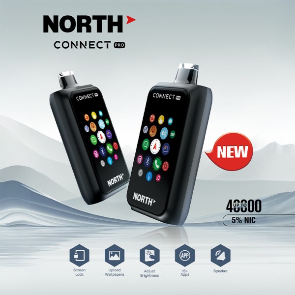 NORTH CONNECT PRO 40000 PUFFS BLUETOOTH DISPOSABLE VAPE 5CT/DISPLAY