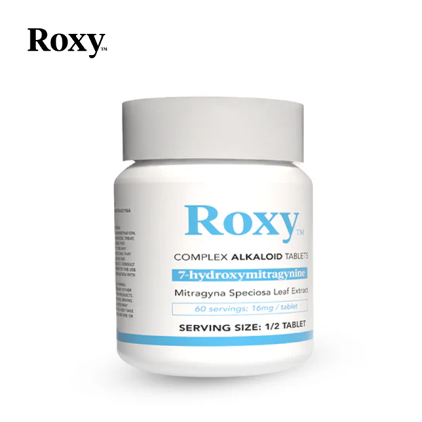 ROXY 7-HYDROXYMITRAGYNINE KRATOM TABLETS 16MG/30CT/JAR