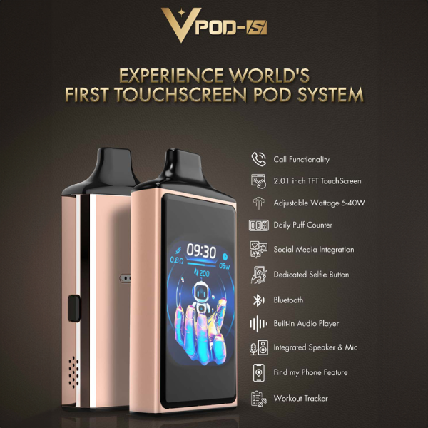 V-POD BY CRAFTBOX S-POD SYSTEM DISPOSABLE VAPE KIT (PROMO PACK 2X10ML NIC LIQUID)