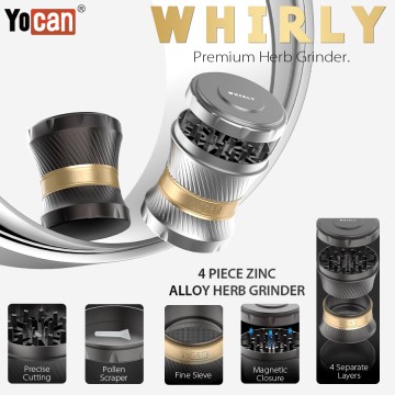 YOCAN WHIRLY 4-PIECE METAL HERB GRINDER