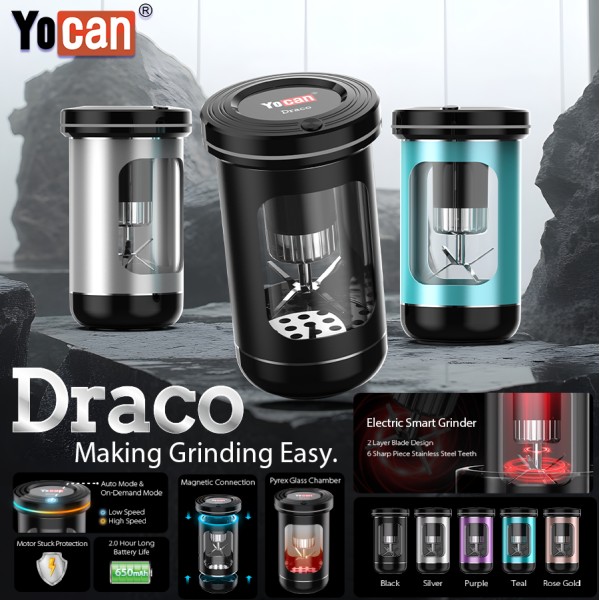 YOCAN DRACO 2-PIECE ELECTRIC SMART HERB GRINDER