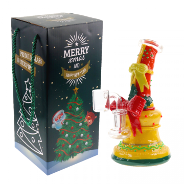 7 IN CHRISTMAS HOLIDAY TREE DAB RIG MINI GLASS WATER PIPE