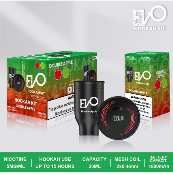 EVO HOOKAH HEAD 20ML HOOKAH KIT 6CT/DISPLAY