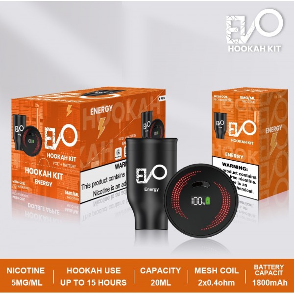 EVO HOOKAH HEAD 20ML HOOKAH KIT 6CT/DISPLAY