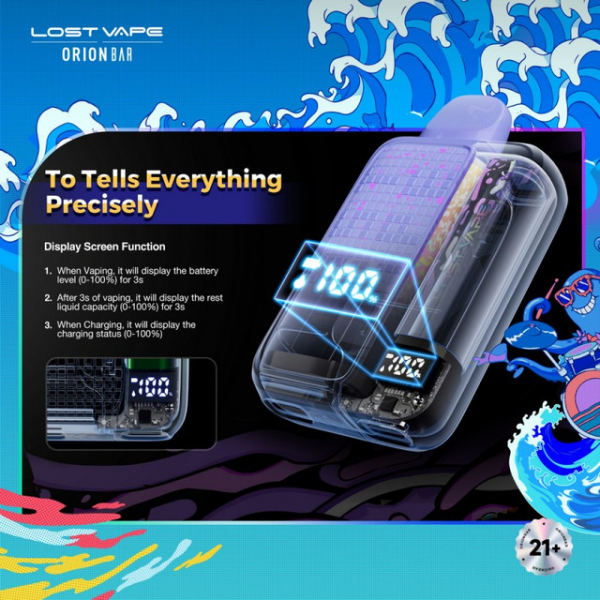 LOST VAPE ORION BAR 10000 PUFFS DISPOSABLE VAPE 5CT/DISPLAY