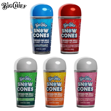 BIG CHIEF SNOW CONES THC-A PRE ROLLS 2.5GM/5CT/6PK