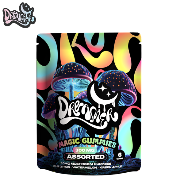 DREAMER MAGIC MUSHROOM ASSORTED FLAVOR GUMMIES 300MG/6CT/10PK