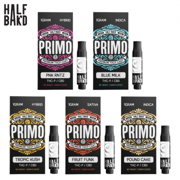 HALF BAK'D PRIMO COLLECTION THC-P VAPE CARTRIDGE 1GM/5CT/PK