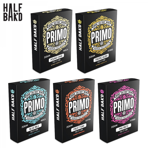 HALF BAK D PRIMO COLLECTION THC-P DISPOSABLE VAPE 2GM/5CT/PK