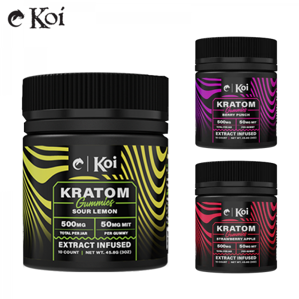 KOI KRATOM GUMMIES 500MG/10CT/6JAR