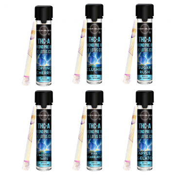 MOON BUZZ BLUE LOTUS THC-A PRE ROLLS 2GM/12CT/PK