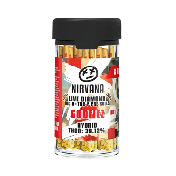 NIRVANA THC-A + THC-P PRE ROLLS 2GM/10CT/JAR