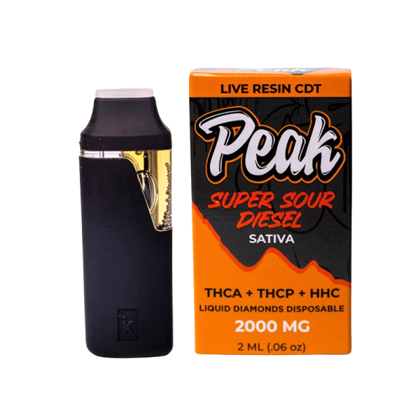 PEAK THC-A + THC-P + HHC LIQUID DIAMONDS DISPOSABLE VAPE 2ML/5CT/PK