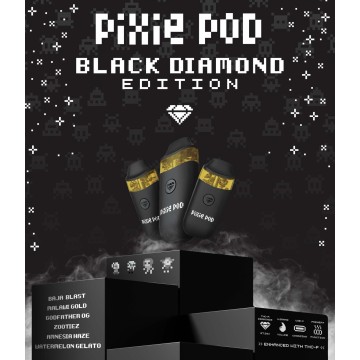 PIXIE POD BLACK DIAMOND EDITION THC-A DISPOSABLE VAPE 4GM/5CT/PK