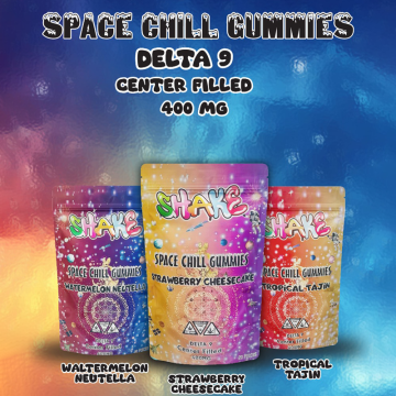 SHAKE SPACE CHILL D9 GUMMIES 400MG/20CT/6PK