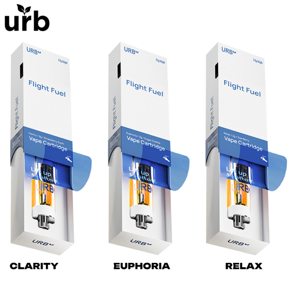 URB FLIGHT FUEL CLARITY | RELAX | EUPHORIA BLENDS VAPE CARTRIDGE 2ML/6CT/PK