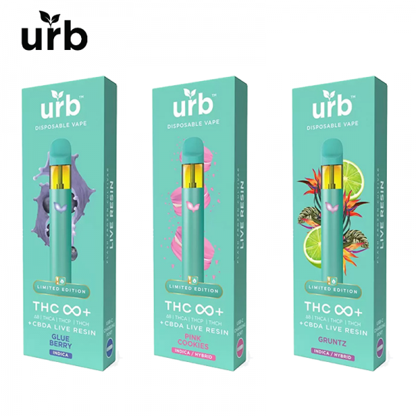 URB THC INFINITY+ DISPOSABLE VAPE 3GM/5CT/PK