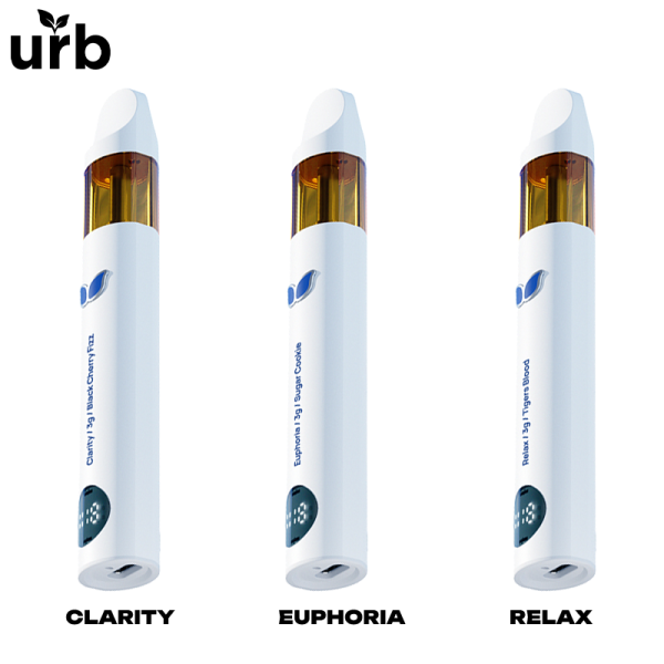 URB AEROVAPE 710 CLARITY | RELAX | EUPHORIA BLENDS DISPOSABLE VAPE 3ML/6CT/PK