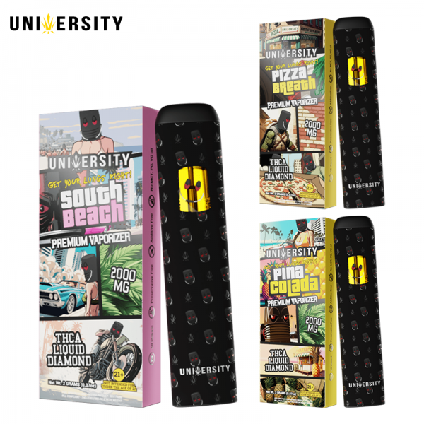 UNIVERSITY THC-A LIQUID DIAMOND DISPOSABLE VAPE 2GM/5CT/PK