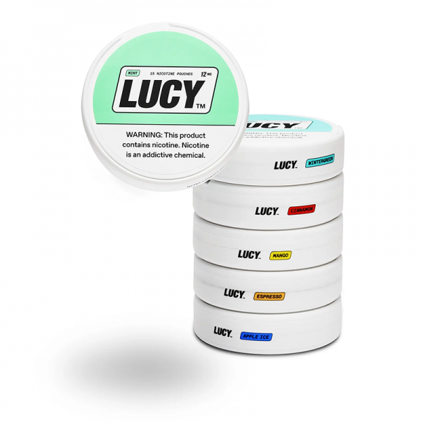 LUCY 4MG / 8MG / 12MG NICOTINE POUCHES 15CT/5PK