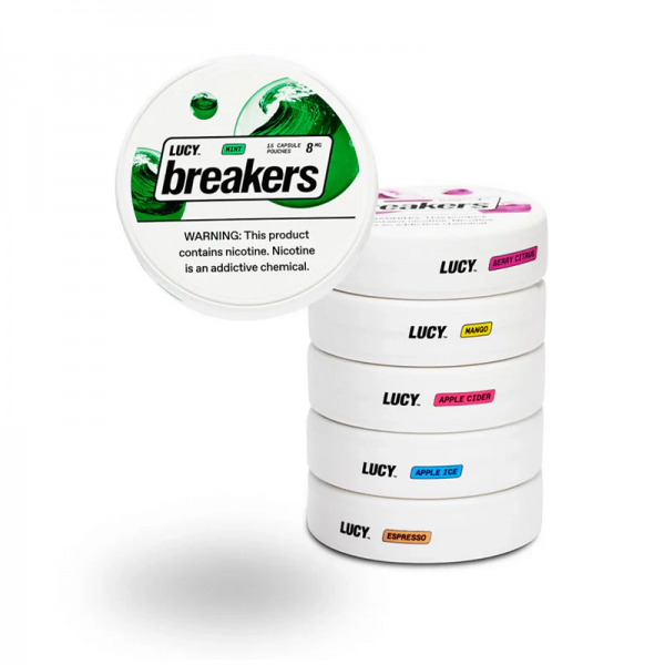 LUCY BREAKERS 4MG / 8MG NICOTINE CAPSULE POUCHES 15CT/5PK