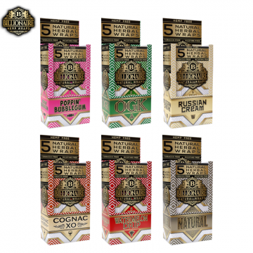 BILLIONAIRE NATURAL HERBAL WRAPS 5CT/25PK