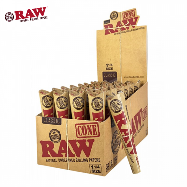 RAW CLASSIC 1¼  SIZE PRE-ROLLED CONE 6CT/32PK