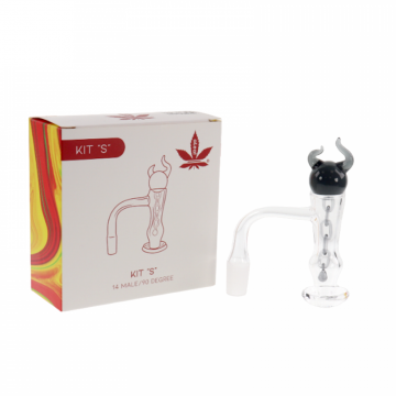 ALEAF® 14mm MALE 90° "S" QUARTZ BANGER KIT