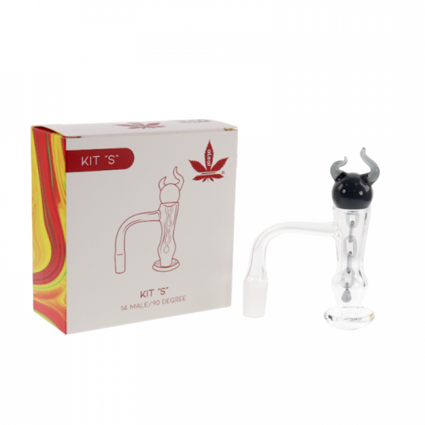 ALEAF® 14mm MALE 90° "S" QUARTZ BANGER KIT