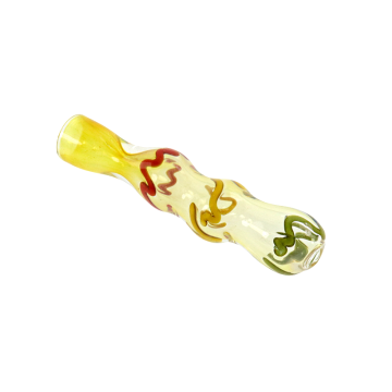 3.5 IN STRAIGHT GLASS HAND PIPE 5CT/ASSORTED DISPLAY