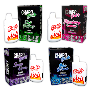 CHAPO DIABLO D9 + THC-P DISPOSABLE VAPE 2.2GM/6CT/PK