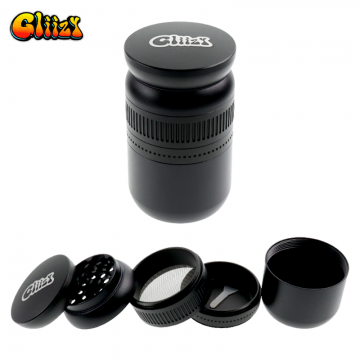 GLIIZY 5-PIECE 63MM LARGE STORAGE ALUMINUM HERB GRINDER 