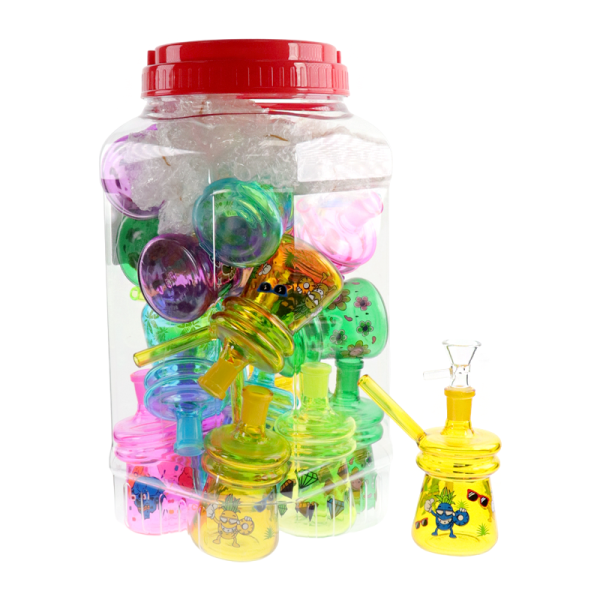 6 IN MIX COLOR MINI GLASS WATER PIPE