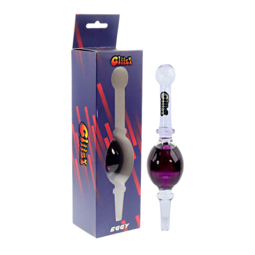 6.5 IN GLIIZY EGGY GLYCERIN HONEY STRAW GLASS NECTAR COLLECTOR