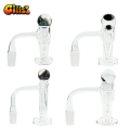 GLIIZY 14mm MALE  90° W/CARB CAP BLENDER QUARTZ BANGER SET