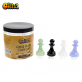 GLIIZY CHESS GLASS CARB CAP ASSORTED COLOR 12CT/JAR