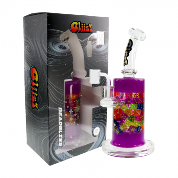 11 IN GLIIZY DICE BEADBLISS GLASS WATER PIPE