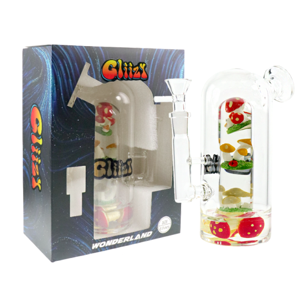 6.9 IN GLIIZY WONDERLAND CLEAR GLASS WATER PIPE