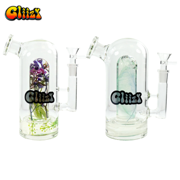 7 IN GLIIZY WONDERLAND ASSORTED DESIGN GLASS WATER PIPE