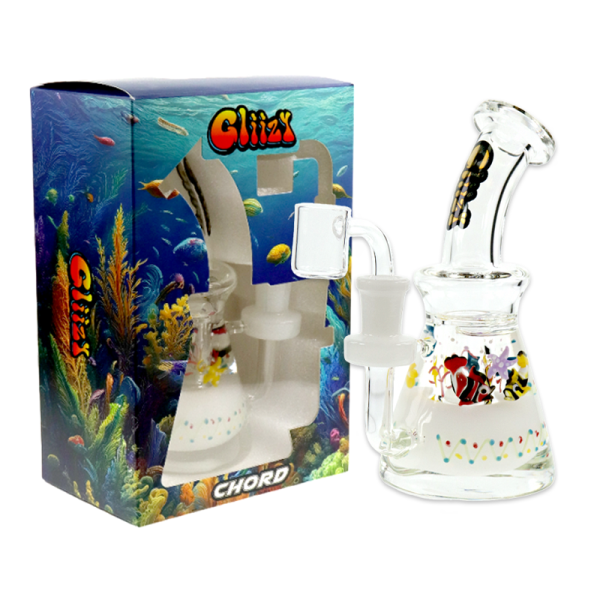 7 IN GLIIZY CHORD SEA WORLD MINI GLASS DAB RIG